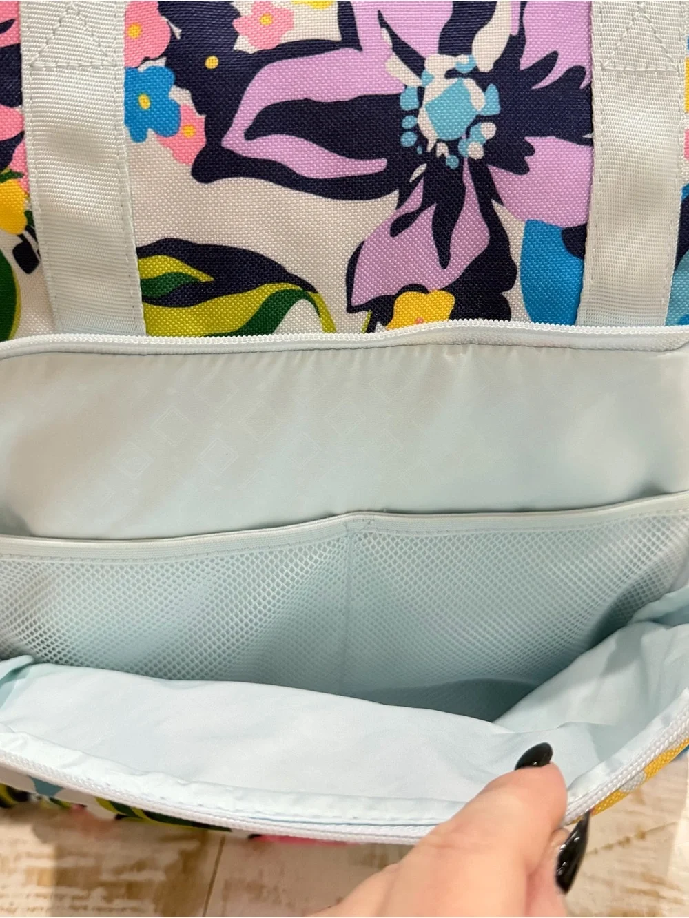 Vera Bradley Diaper Bag Cooler Marian Floral Baby Backpack Retired Rare Pink